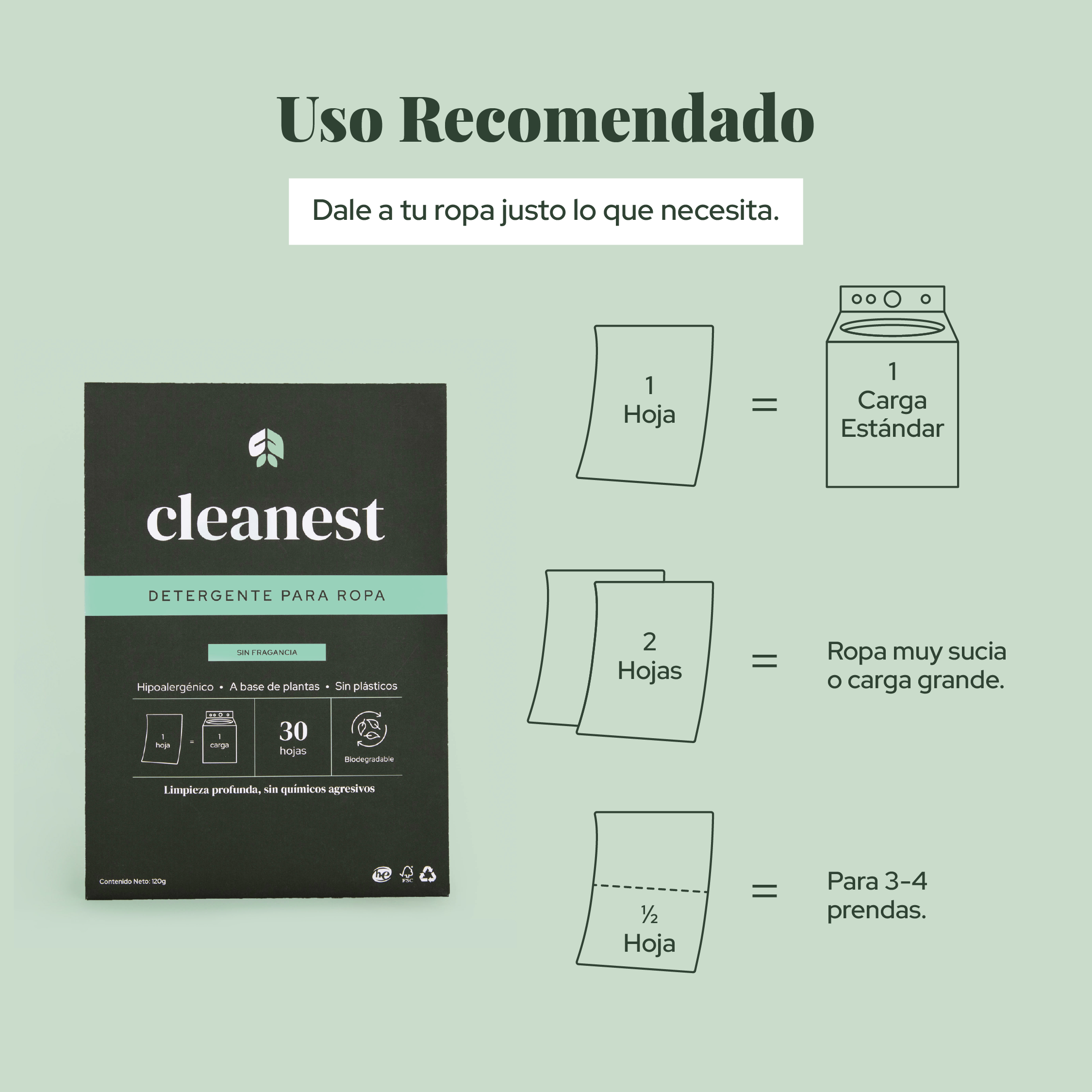 Detergente para Ropa (Sin Fragancia)